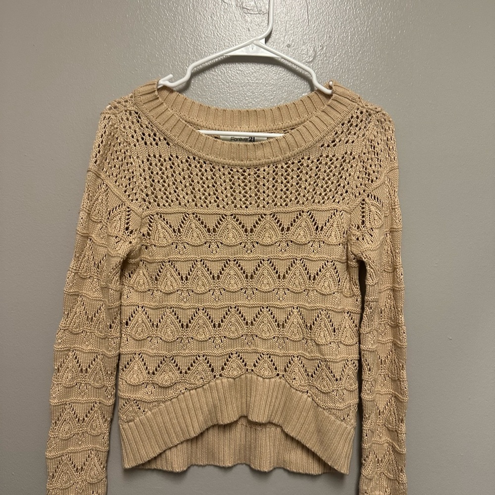 Forever 21 Beige Knit Sweater